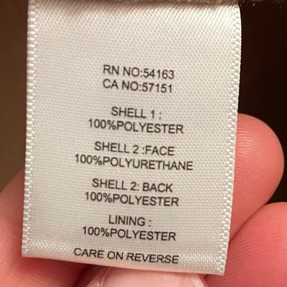 Marc New York Lightweight Camel Coat Faux Leather Trim, Oversized Fit, XS - Picture 13 of 13